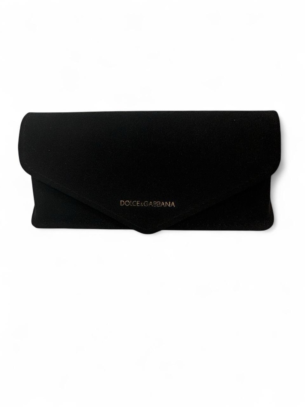 Dolce & Gabbana Black Envelope Sunglasses Case with Gold Logo